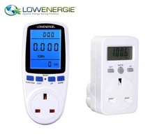 UK Plug-in Energy Monitor Electricity Power Consumption Meter Watt Kwh Analyzer