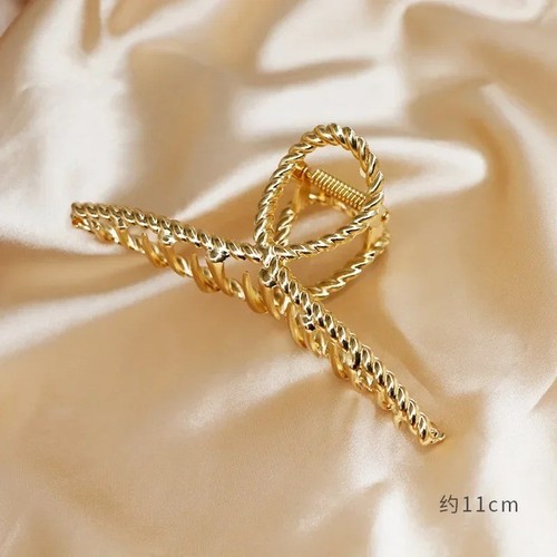 Gold hair claw - hair, clip