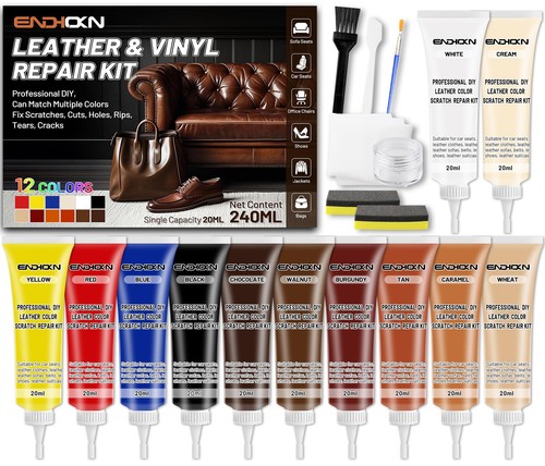 Leather repair kit colours - repair, 12