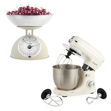 Salter Stand Mixer & Scale 5kg Mechanical Kitchen Scale 5L Mixer 8 Speeds Retro