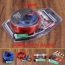 1500 Watt Complete 8 GAUGE Car Amp Audio Amplifier Wiring Kit Cable Subwoofer