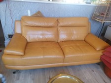 Seater leather sofa used - seater,