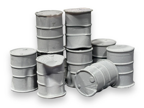 Dented oil drums unpainted - drums,