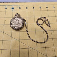 Geneva Pocket Watch Gold Tone