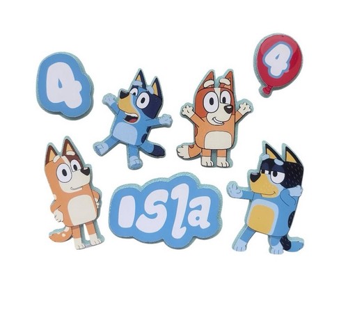 Bluey bingo dog themed cupcake - bingo,
