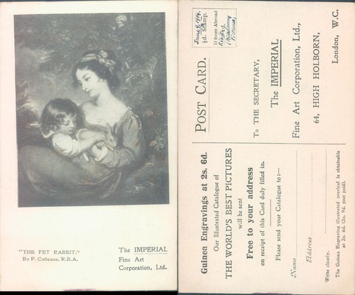 Woman and child with rabbit