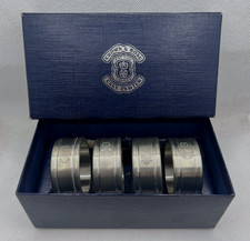 No 22  - Crown & Rose Cast Pewter Napkin Ring Set of 4 Boxed