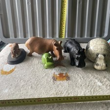 Five ￼ Hippos Ornaments Vintage