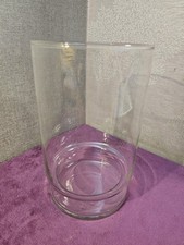 Large Clear Glass Vase - 25cm tall by 15cm Diameter - VGC