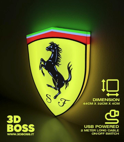 Ferrari lighted sign led - ferrari,