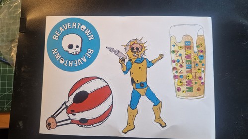 Beavertown brewery stickers - beavertown,