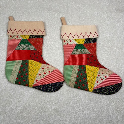 Quilted christmas stockings - quilted,