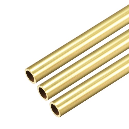 3pcs brass round tube - brass, 300mm