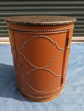 Round Barrel/Drum Accent Table