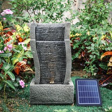 Solar garden water feature - water,