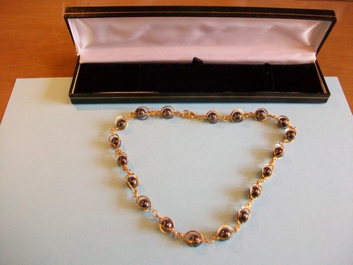 Boxed black gold - black, necklace
