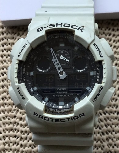 Casio shock white ga - white, ga-100l