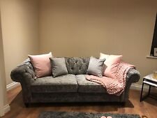  NEXT GOSFORD Sofa LRG -Silver/Grey Fabric, immaculate condition + 5 yr warranty