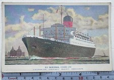 SS SAXONIA IVERNIA Cunard