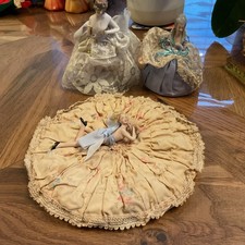 ANTIQUE PORCELAIN HALF DOLL GIRL FIGURES PIN CUSHION Collectable dolls Lot 