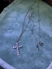 Tiffany & Co Sterling Silver 925 Cross Pendant Necklace Women’s Jewelry Gift