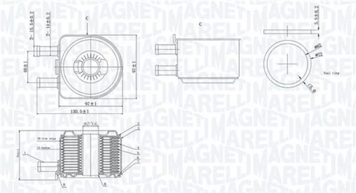 Engine oil cooler for citroen - cooler,