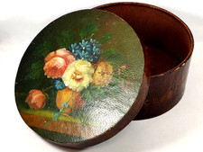 Vintage Handpainted Hat Box