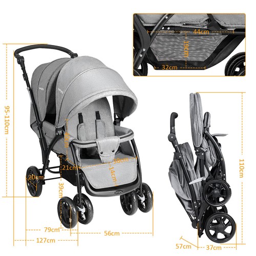 Baby pram double seat safety - pram,