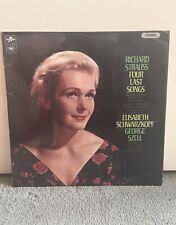 Richard Strauss Four Last Songs Elisabeth Schwarzkopf George Szell rare mono