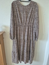 SHEIN CURVE leopard print long sleeve tiered design maxi dress size 4XL 18/20
