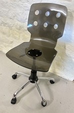Mid Century Style Office Chair/Seat Furniture/Vintage/Retro/Acrylic/Swivel