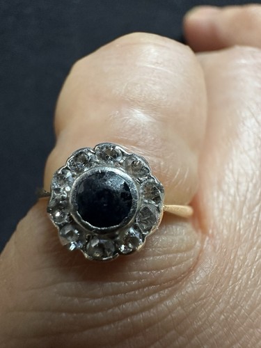 Antique 18k sapphire bit - antique, pt