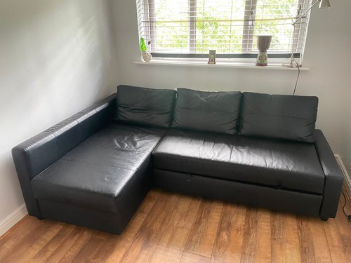 Ikea friheten black corner - black,