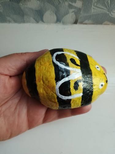Hand painted pebble - painted,