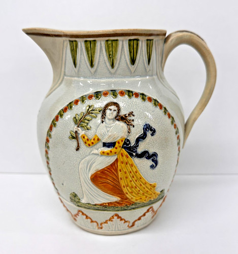 Antique prattware jug c1800 - antique,