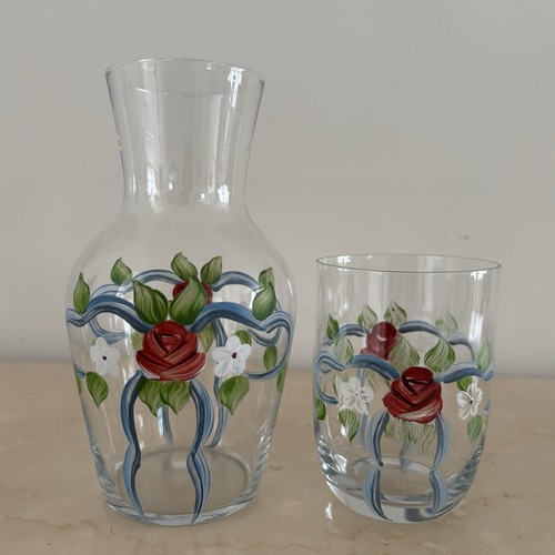 Vintage hand painted glass - hand,