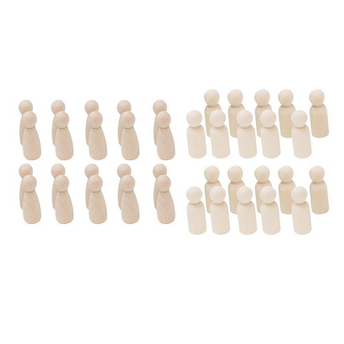 40pcs unpainted blank wooden - 40pcs,