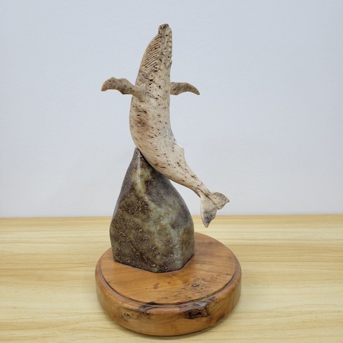 Carved whale sculpture - whale,