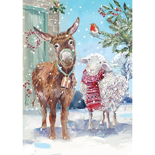 Donkey christmas cards pack - cards,