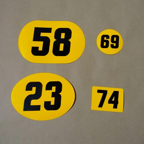 Yellow race number custom - yellow,