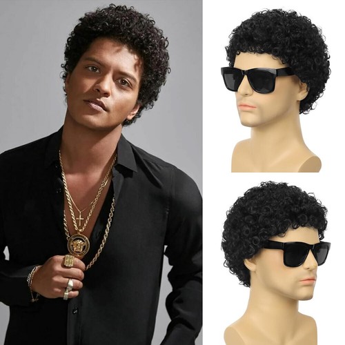 Synthetic men curly afro - curly,