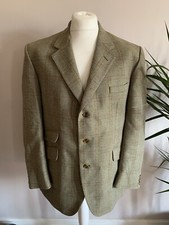 Vintage John G Hardy Green Tweed Country Gents Jacket Blazer 44R