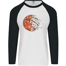 Abstract Basketball Mens L/S Baseball T-Shirt