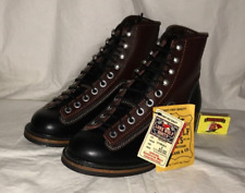 Sugar Cane Lone Wolf F01615 Carpenter Boots Black Leather UK7 / US8 Cat's Paw