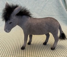Plastic Flocked Fur Grey