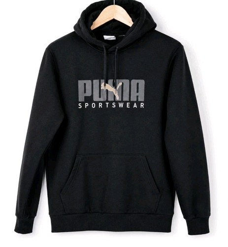 Puma mens black hoodie - black, hooded