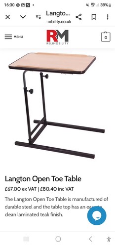Large over the bed table - bed,