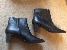 Barratts black leather ankle