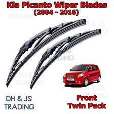 (04-16) Kia Picanto Front Wiper Blades Windscreen 22"16" Hook Type Wipers