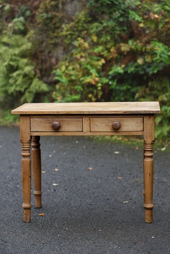 Antique pine desk side - pine, desk/side